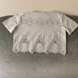 100% Cotton Top with Lace